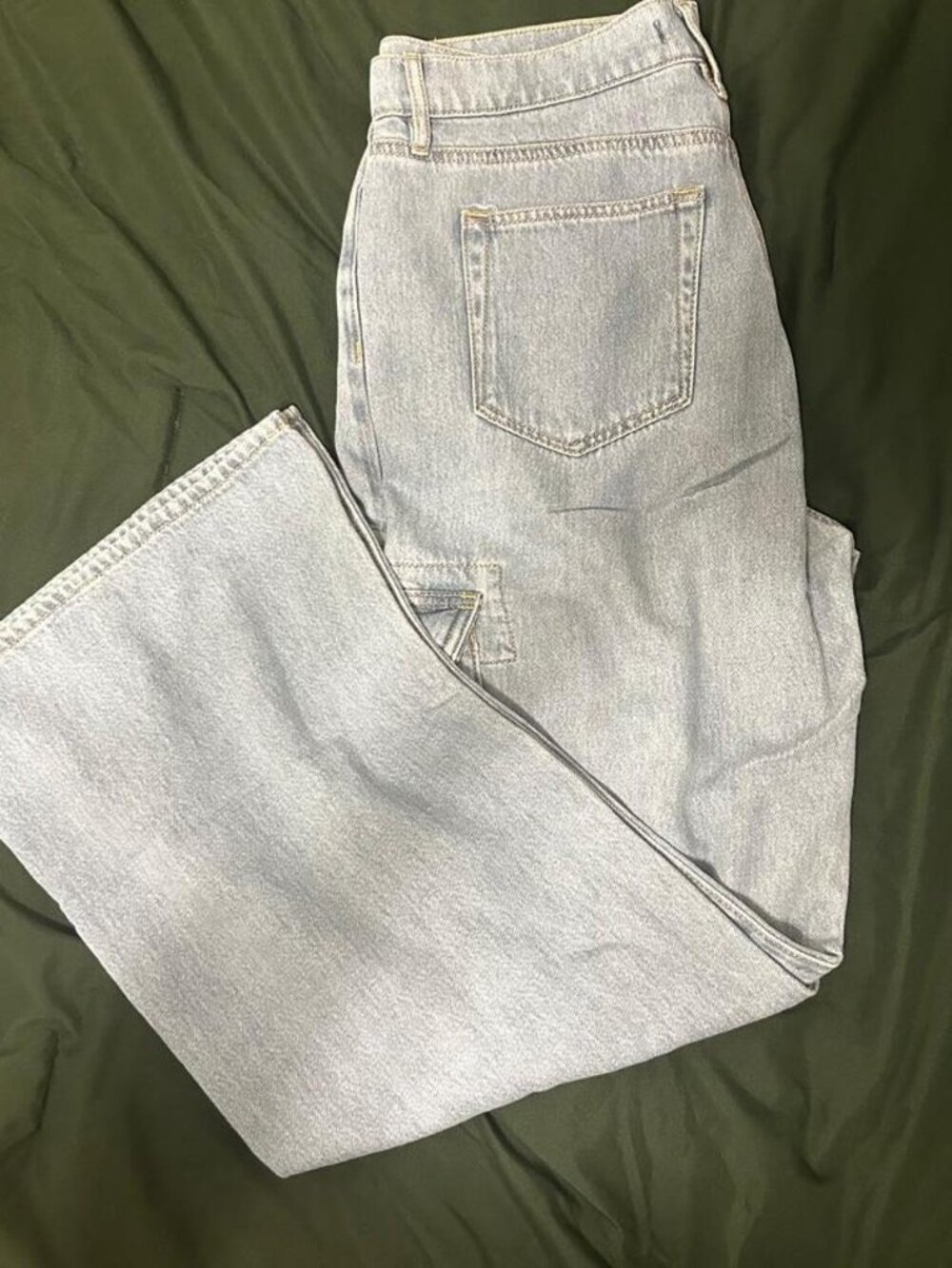 LOFT Wide Leg Cargo Jeans Size 29